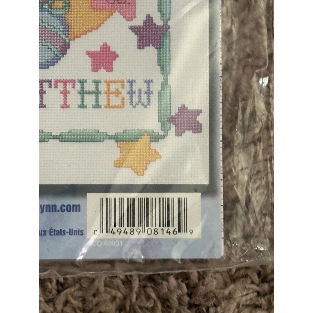Janlynn Sleepytime Friends #08-146 Birth Announcement Counted Cross Stitch P25C